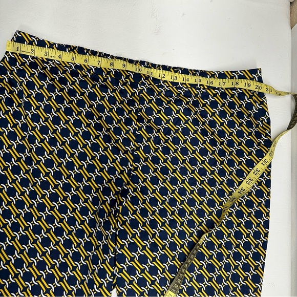 BODEN Glorious British style pull on size 16/18 Navy and Yellow Patterned Pants - Picture 7 of 10